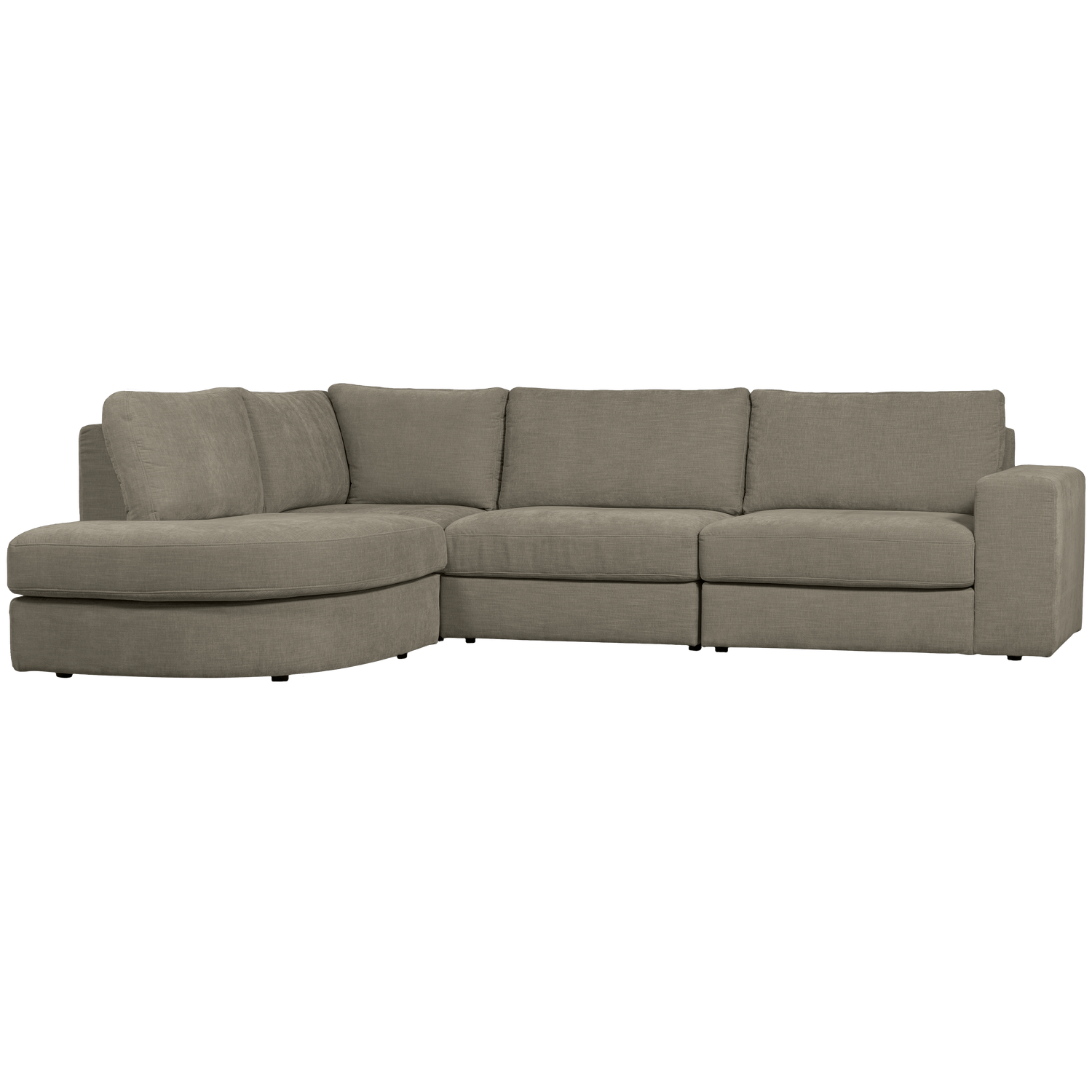 FAMILY ECKSOFA RUNDUNG LINKS WARM GRAU