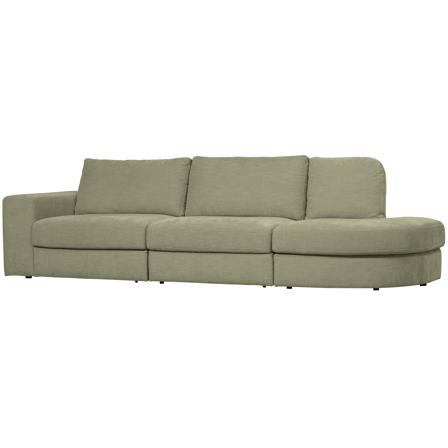 FAMILY 2,5-SITZER SOFA RUNDUNG RECHTS GRUN