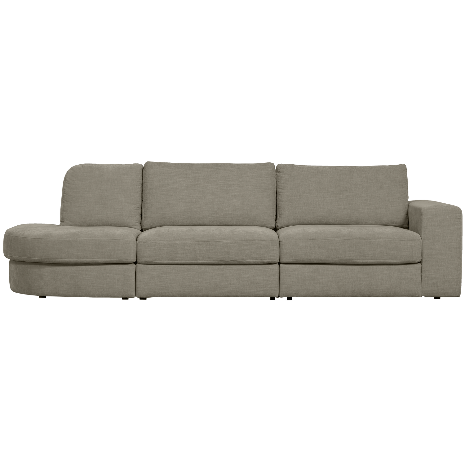 FAMILY 2,5-SITZER SOFA RUNDUNG LINKS WARM GRAU