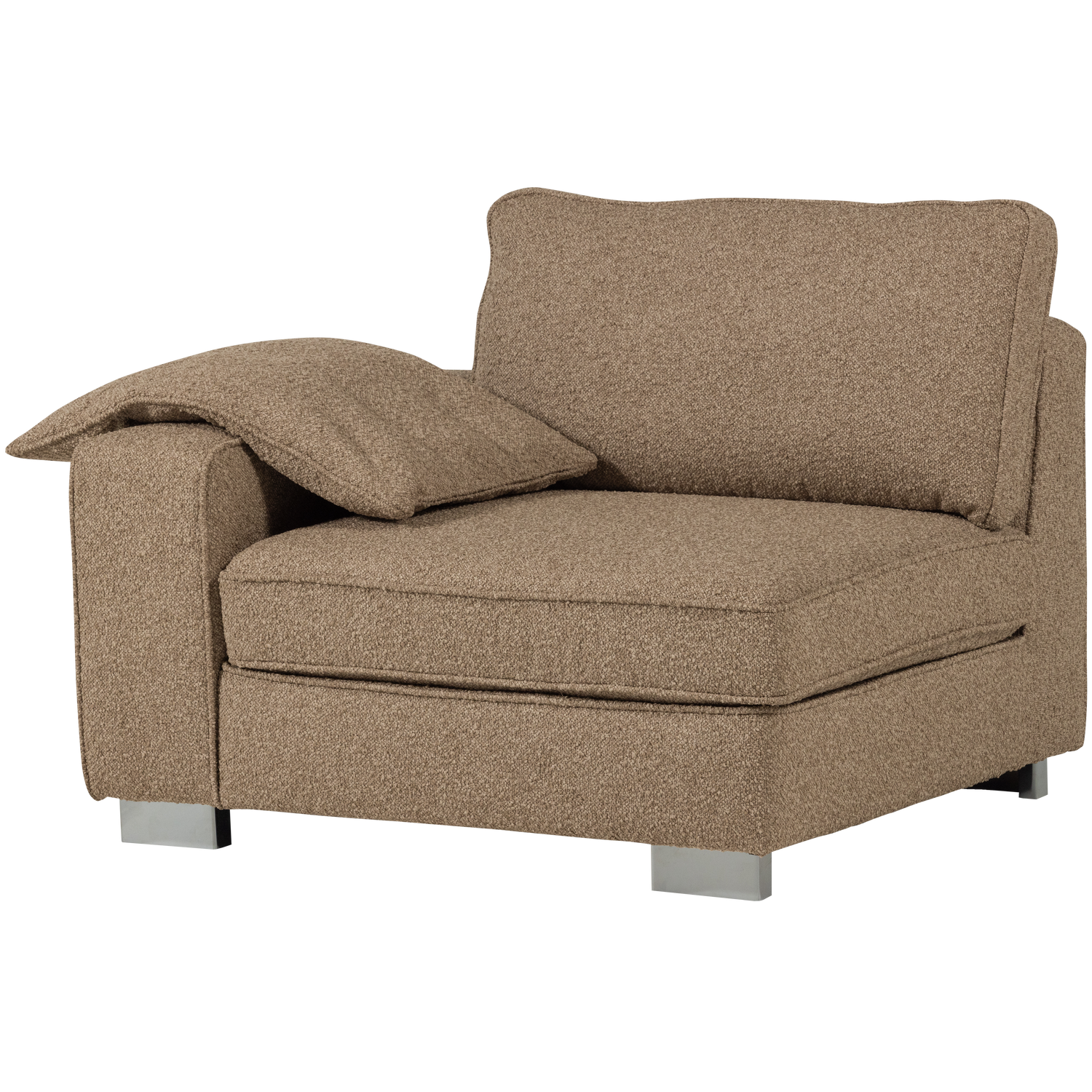 LAZY 1-SITZER ELEMENT ARM LINKS BOUCLE BRAUN