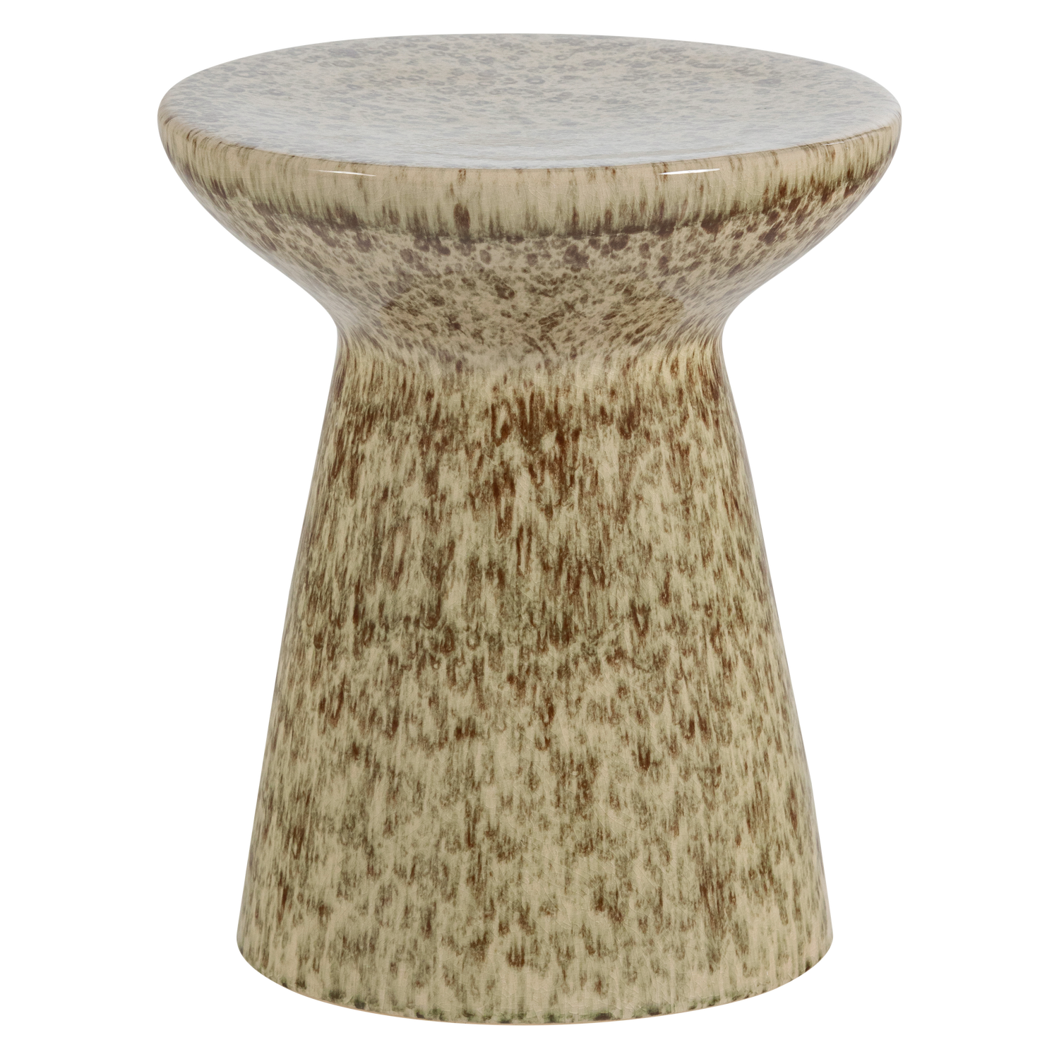 FLECK BEISTELLTISCH 43XO35 CM KERAMIK HELLBRAUN MELANGE