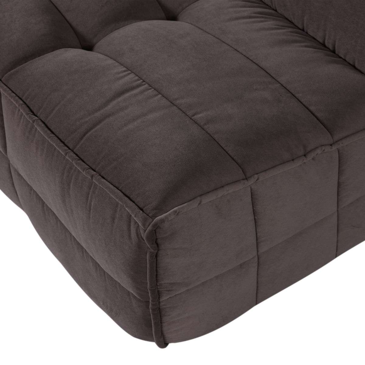 CLUSTER 3-SITZER SOFA SAMT SCHOKOLADEN BRAUN