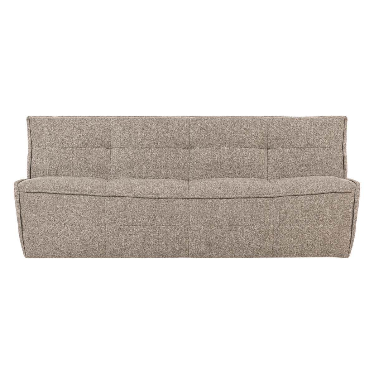 CLUSTER 3-SITZER SOFA BOUCLE KHAKI BRAUN