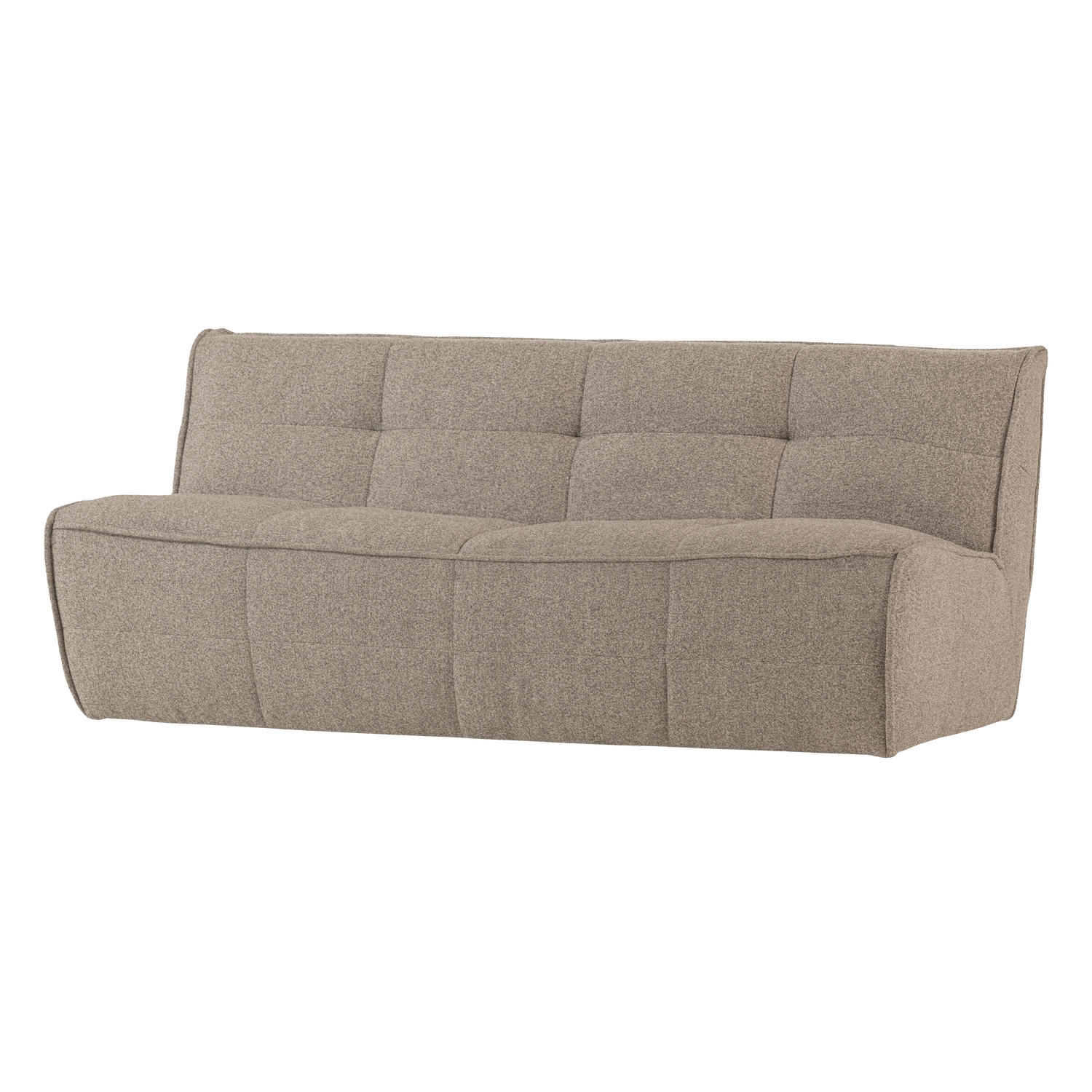 CLUSTER 3-SITZER SOFA BOUCLE KHAKI BRAUN