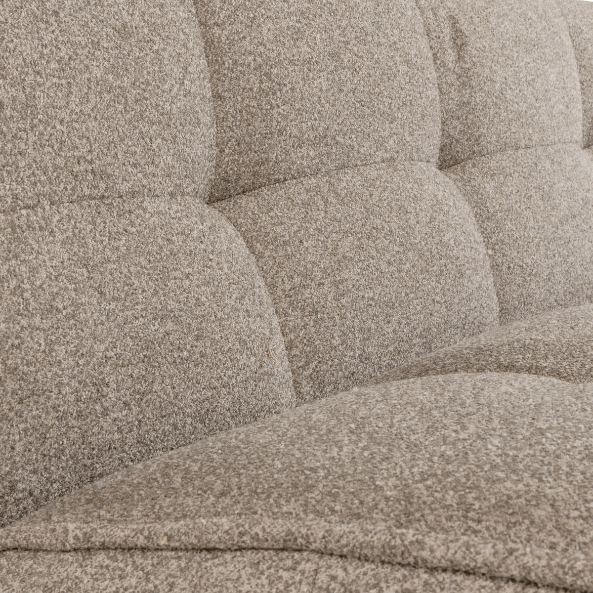CLUSTER 3-SITZER SOFA BOUCLE KHAKI BRAUN