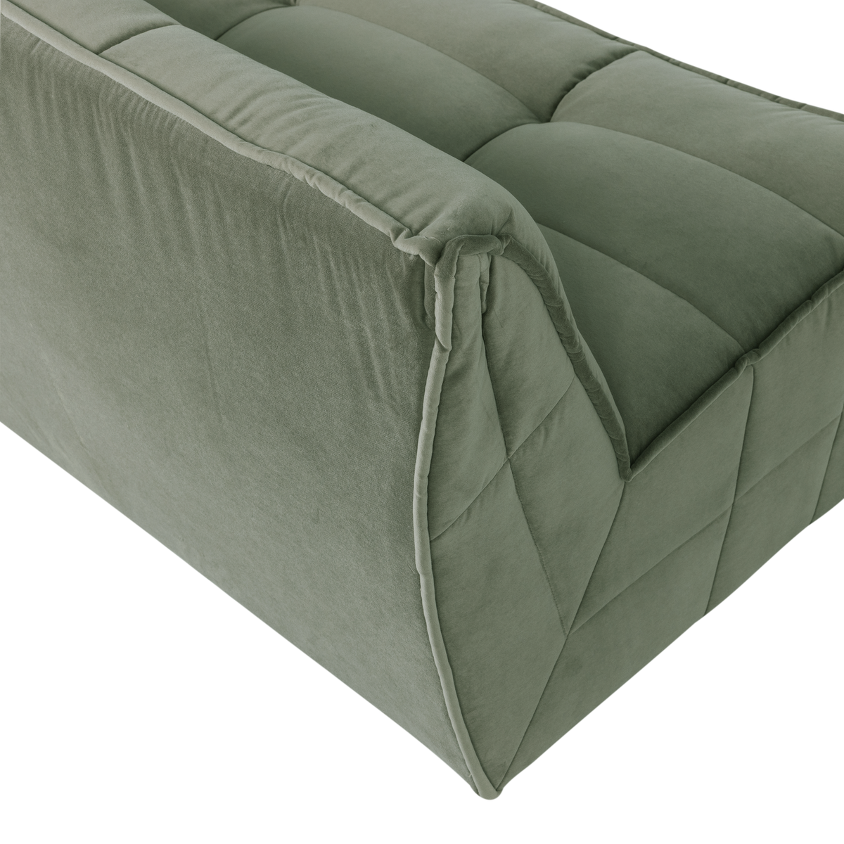 CLUSTER 3-SITZER SOFA SAMT PISTAZIEN GRÜN
