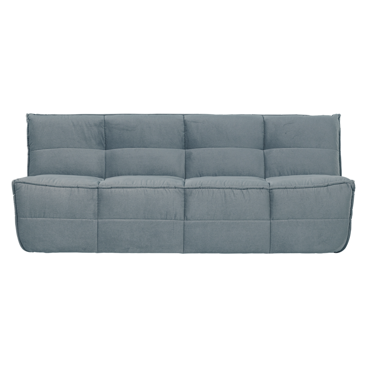 CLUSTER 3-SITZER SOFA SAMT TURQUOISE BLAU