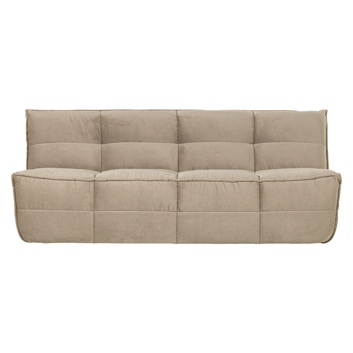 CLUSTER 3-SITZER SOFA SAMT SOFT BEIGE