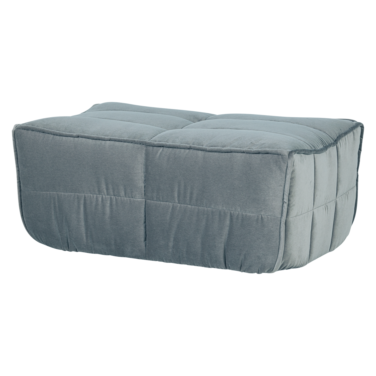 CLUSTER HOCKER SAMT TURQUOISE BLAU