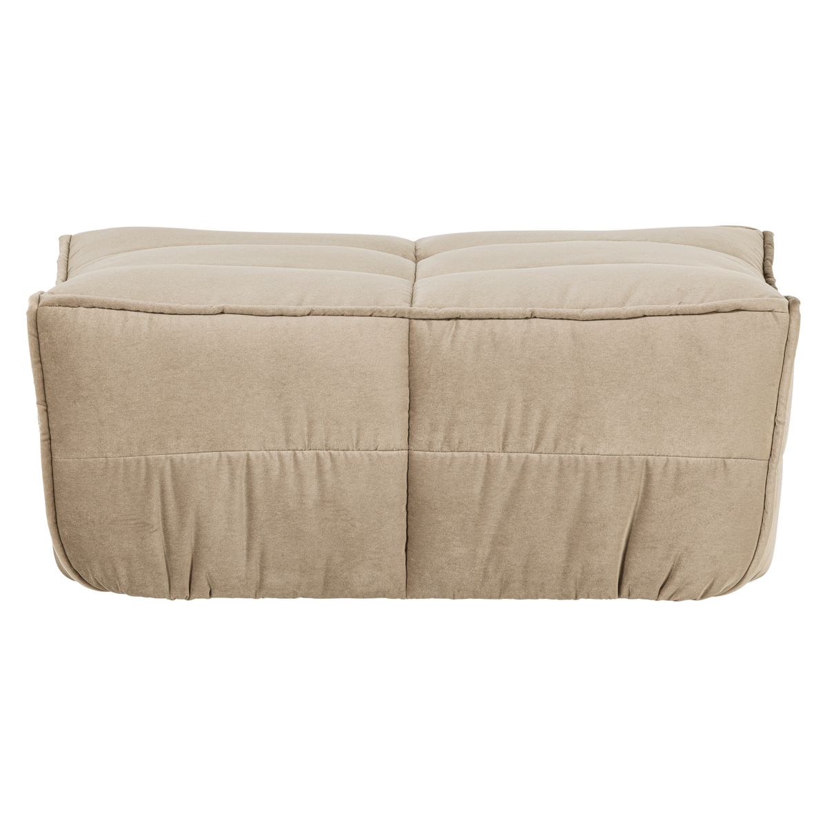 CLUSTER HOCKER SAMT SOFT BEIGE