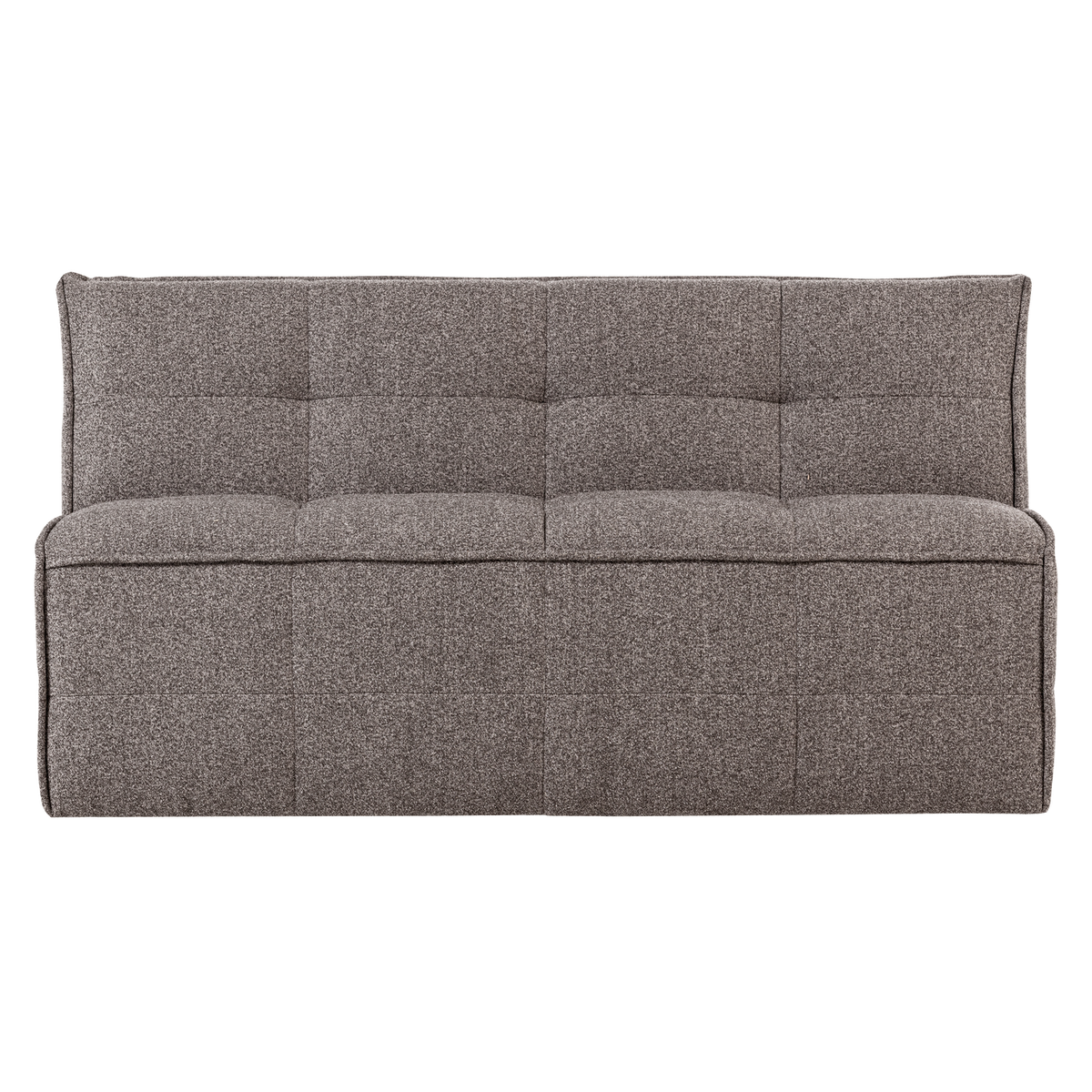 CLUSTER ESSBANK MIT RÜCKENLEHN BOUCLE MITTELBRAUN