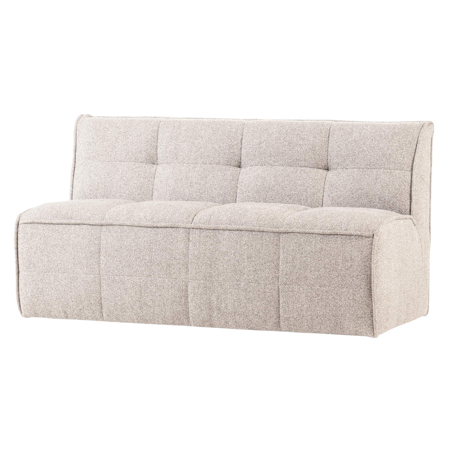CLUSTER ESSBANK MIT RÜCKENLEHN BOUCLE SAND BEIGE