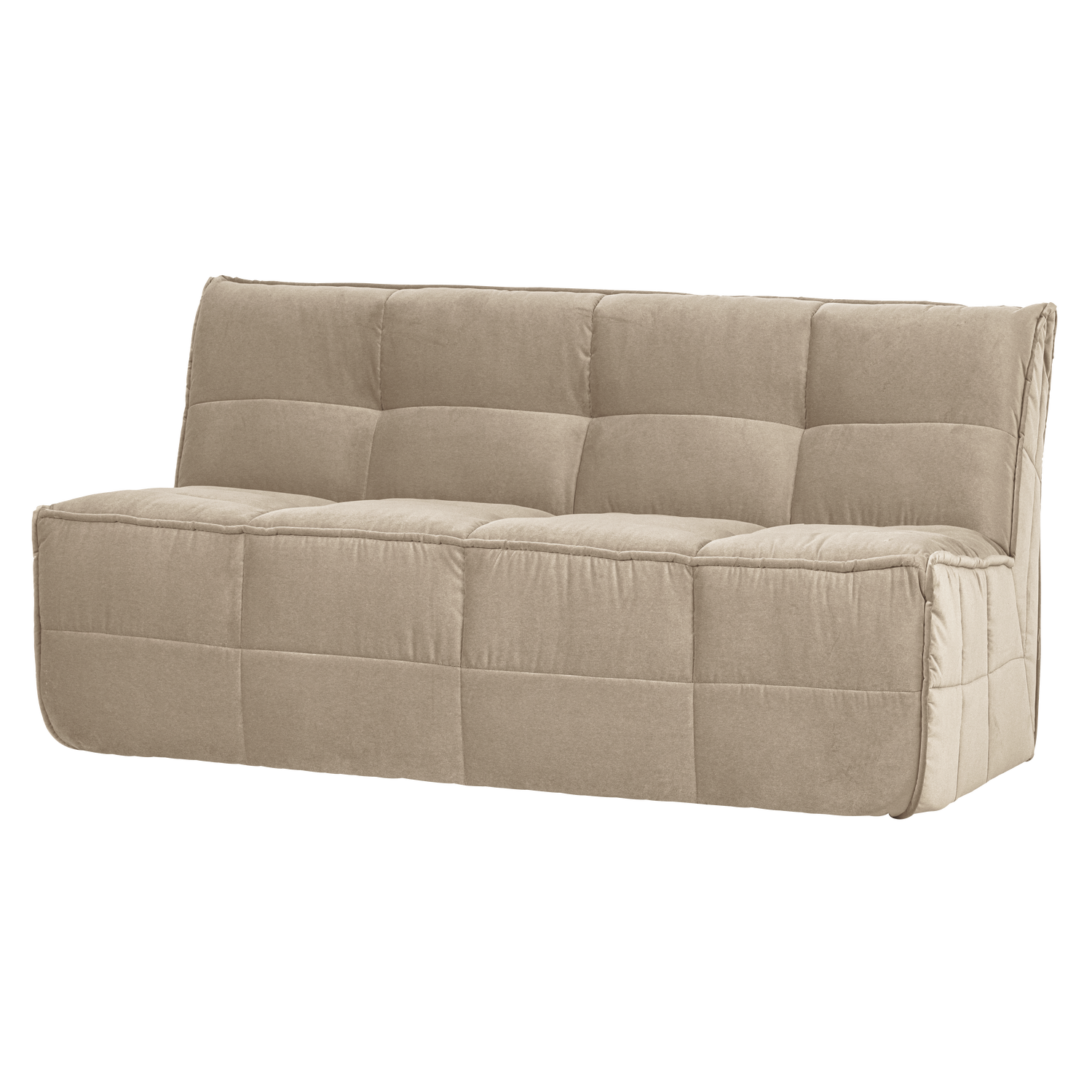 CLUSTER ESSBANK MIT RÜCKENLEHN SAMT SOFT BEIGE