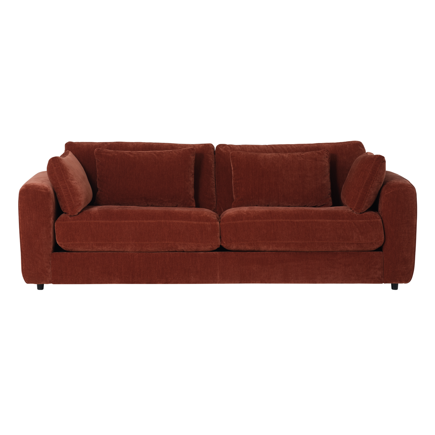 CHUNKY 3-SITZER SOFA CHENILLE BRAUN