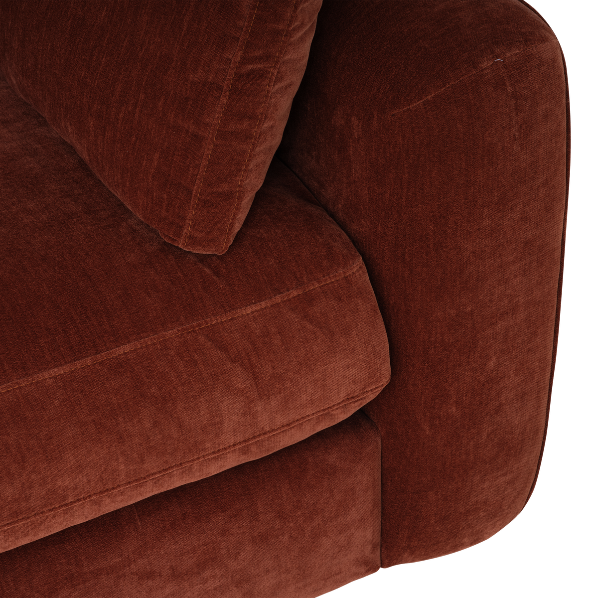 CHUNKY 3-SITZER SOFA CHENILLE BRAUN
