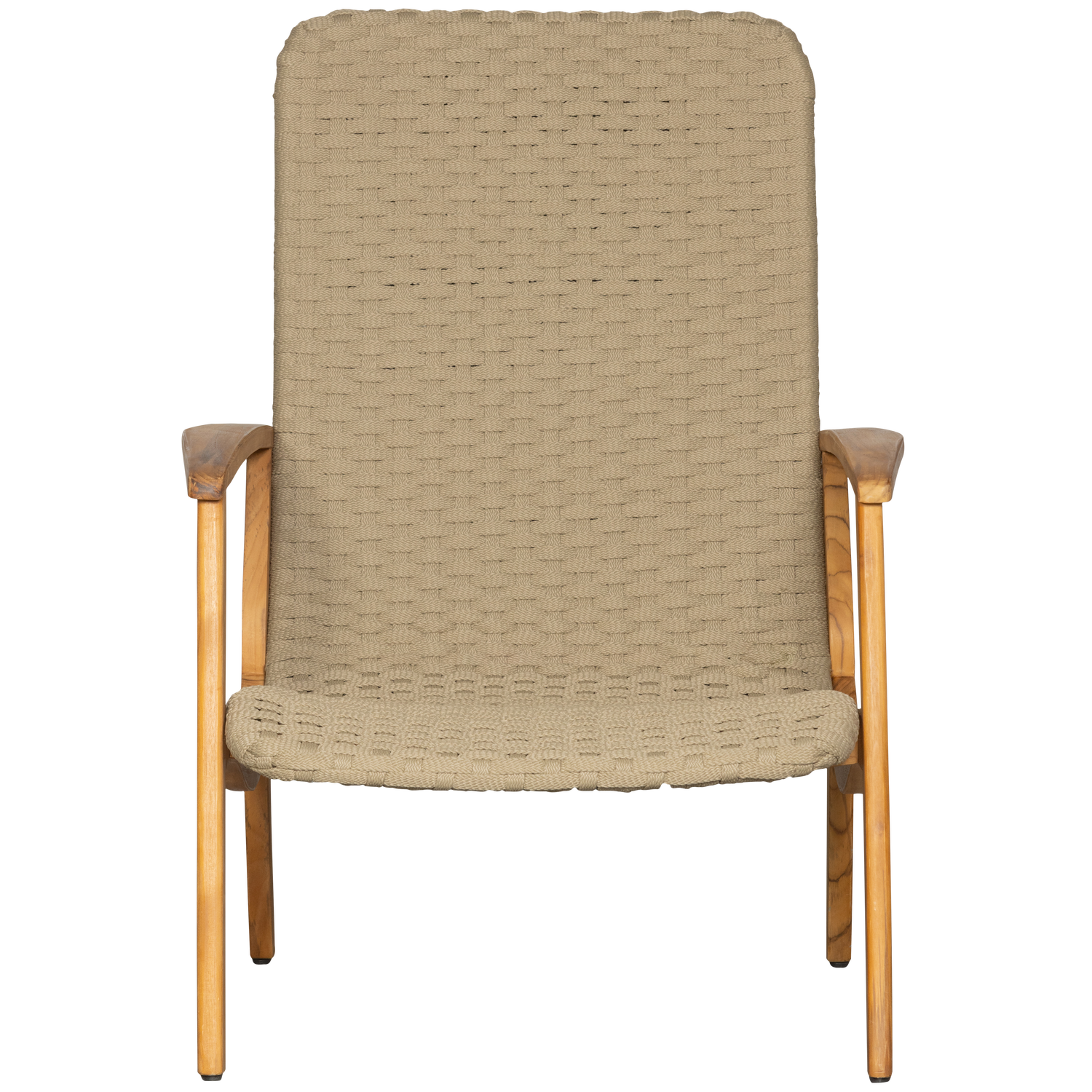 STONY GARTEN SESSEL MIT ARMLEHNEN SEIL/HOLZ ARMEE GRUN