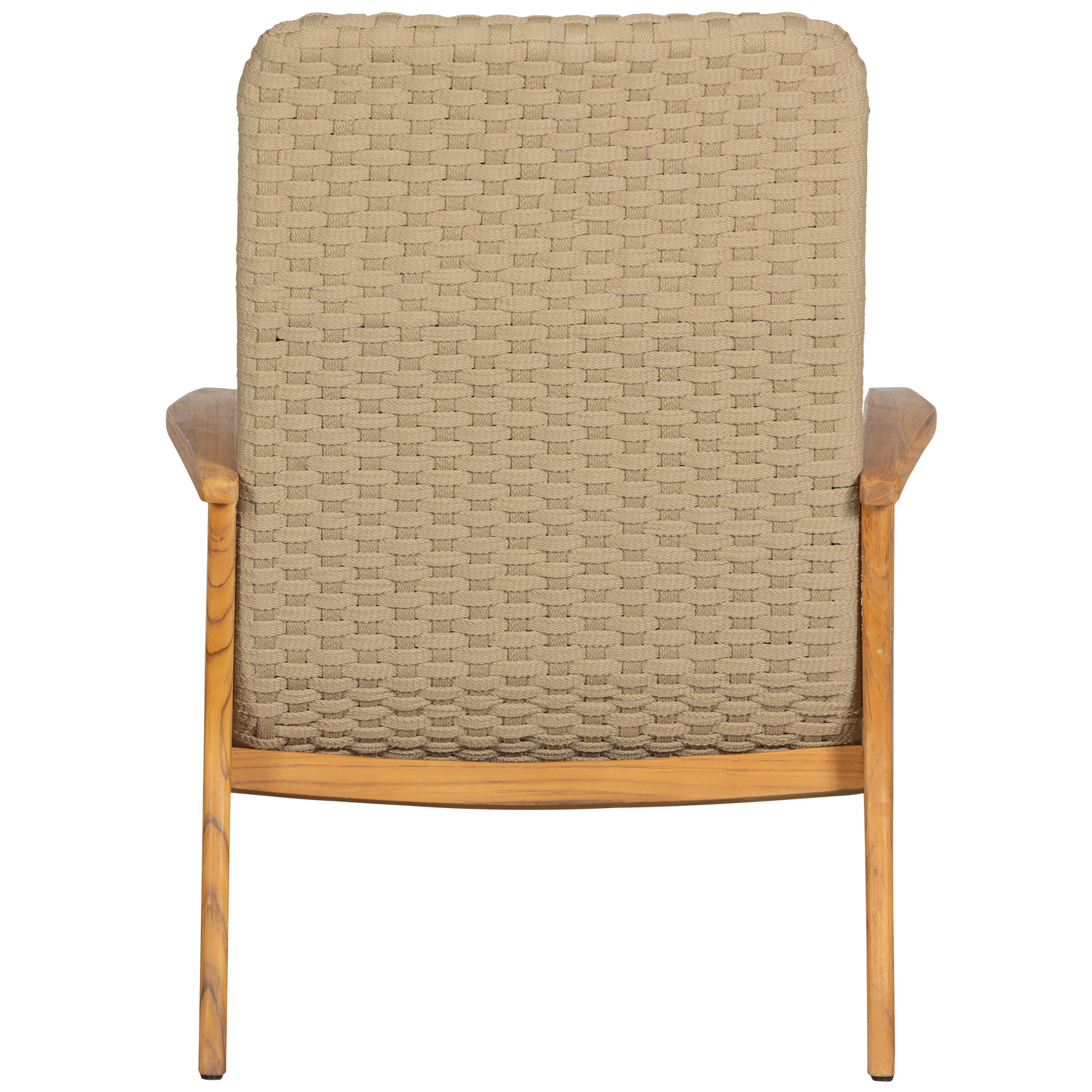 STONY GARTEN SESSEL MIT ARMLEHNEN SEIL/HOLZ ARMEE GRUN