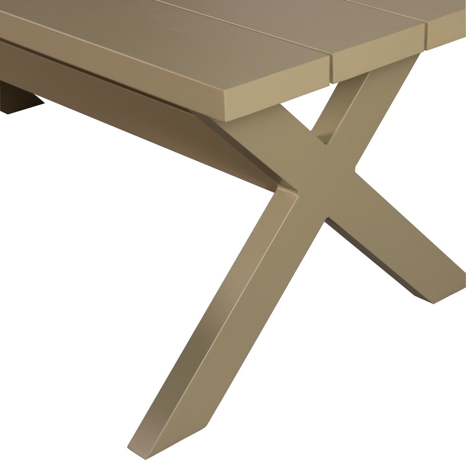 DELTA PICKNICK GARTEN TISCH ALUMINIUM GRUN/SAND 220x100CM