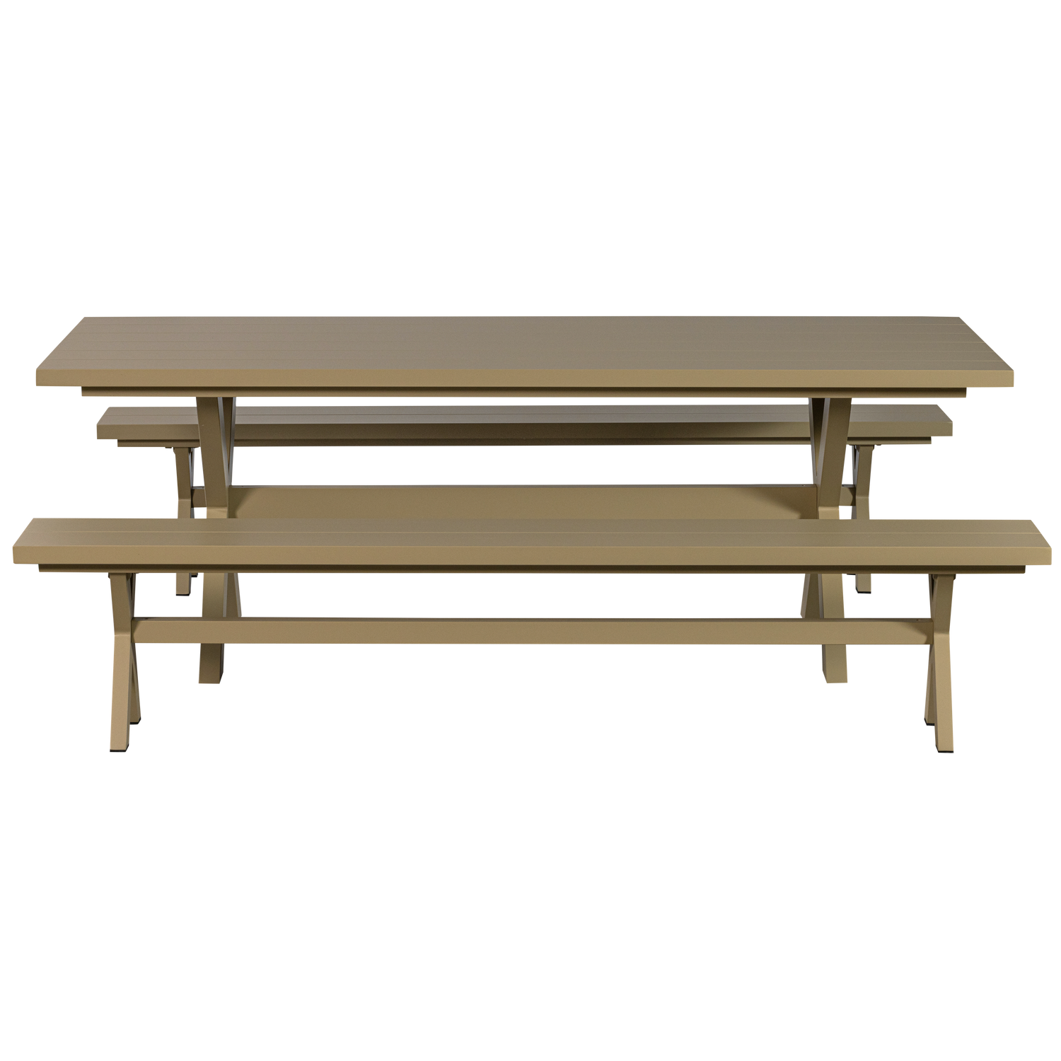 DELTA PICKNICK GARTEN TISCH ALUMINIUM GRUN/SAND 220x100CM