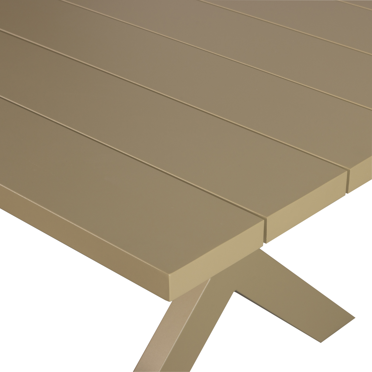 DELTA PICKNICK GARTEN TISCH ALUMINIUM GRUN/SAND 220x100CM