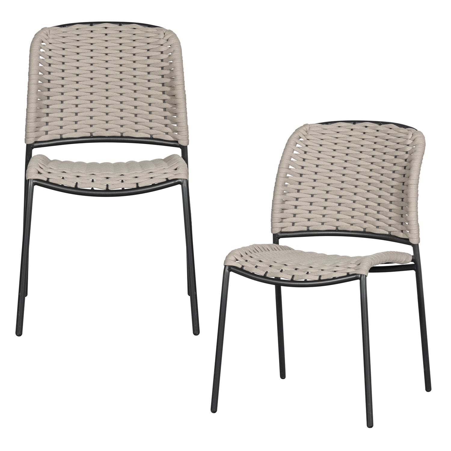 SET V 2 - TAKU GARTENSTUHL OHNE ARMLEHNE POLYESTER SAND