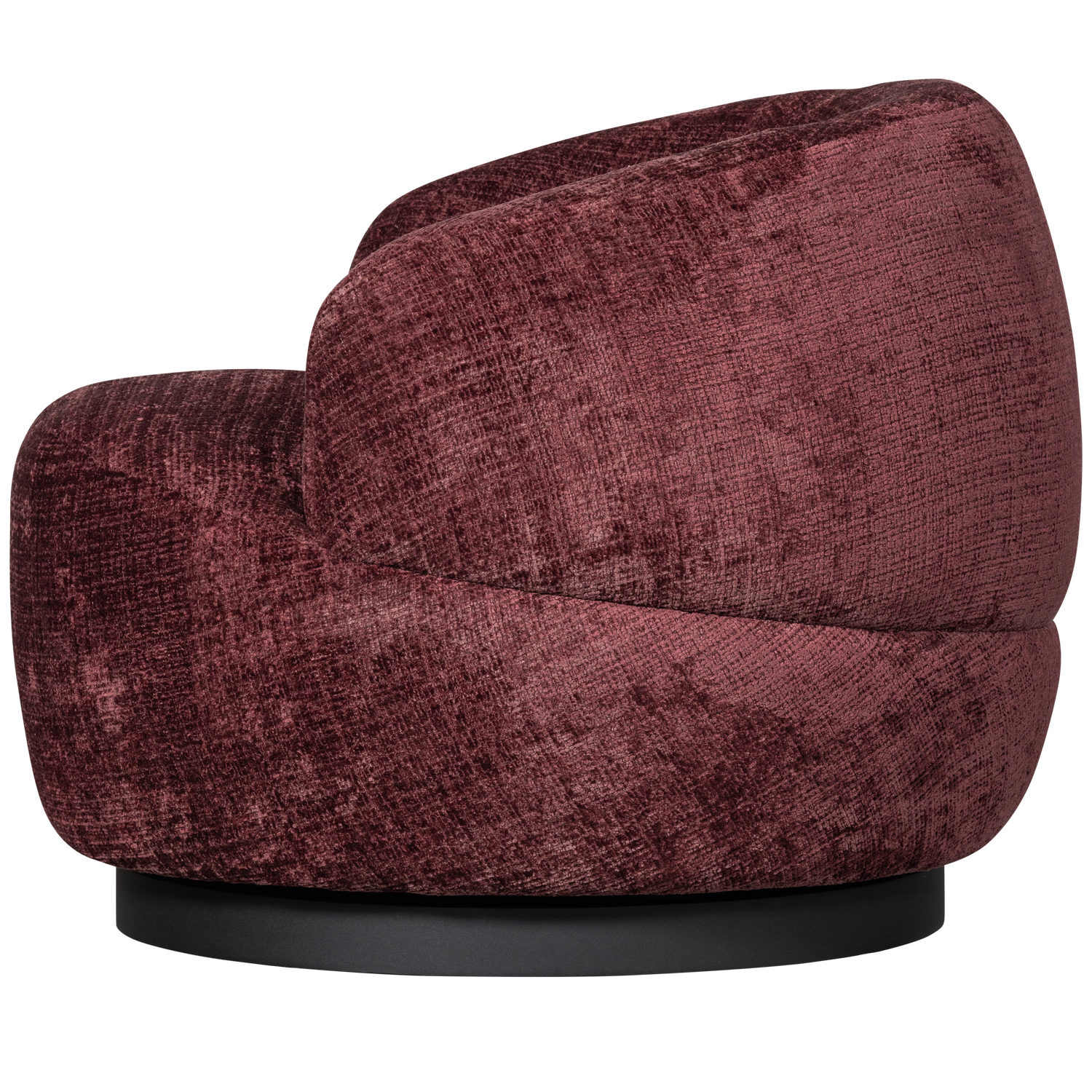 WOOLLY WENDUNG SESSEL CHENILLE AUBERGINE