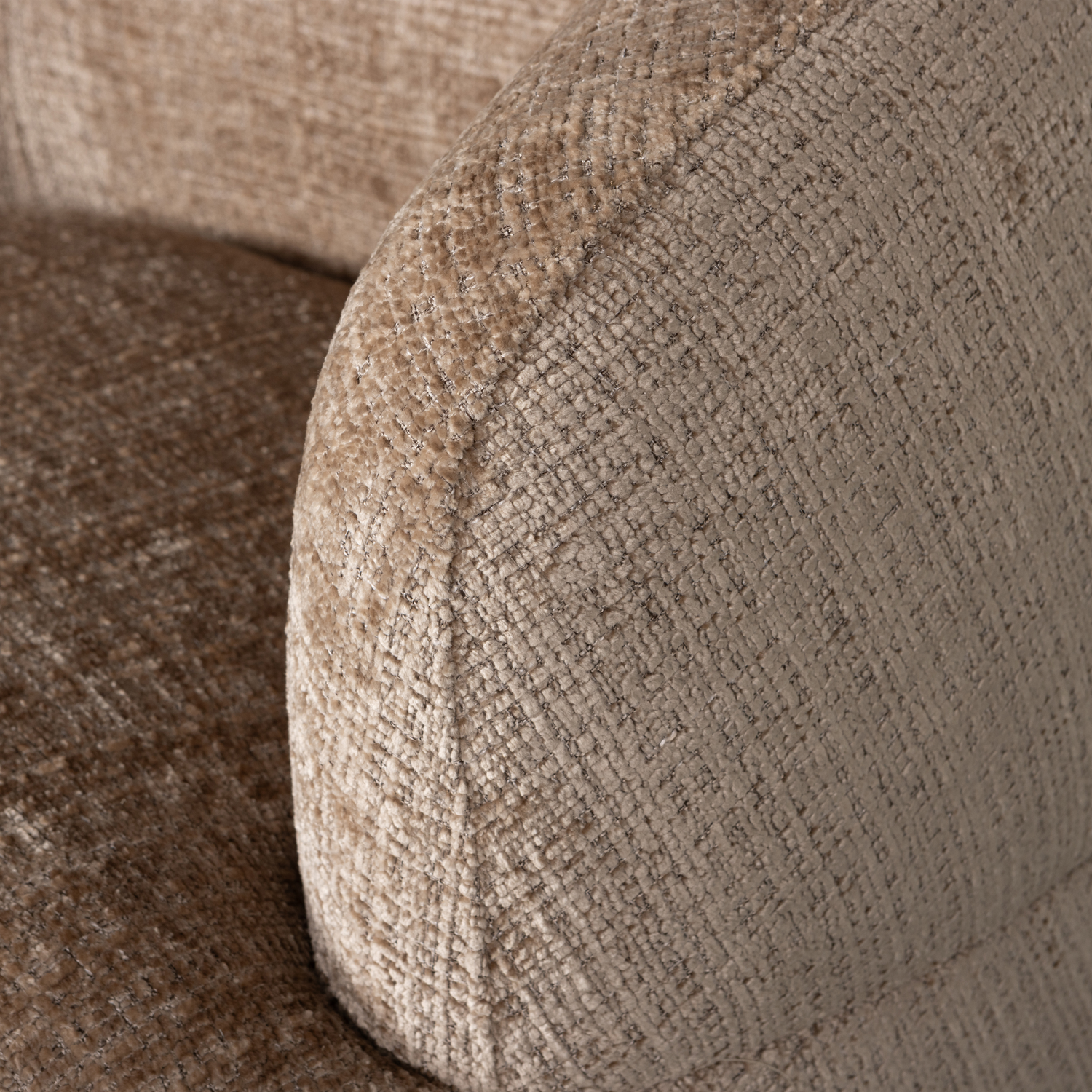 WOOLLY RUNDER DREHSESSEL CHENILLE SAND