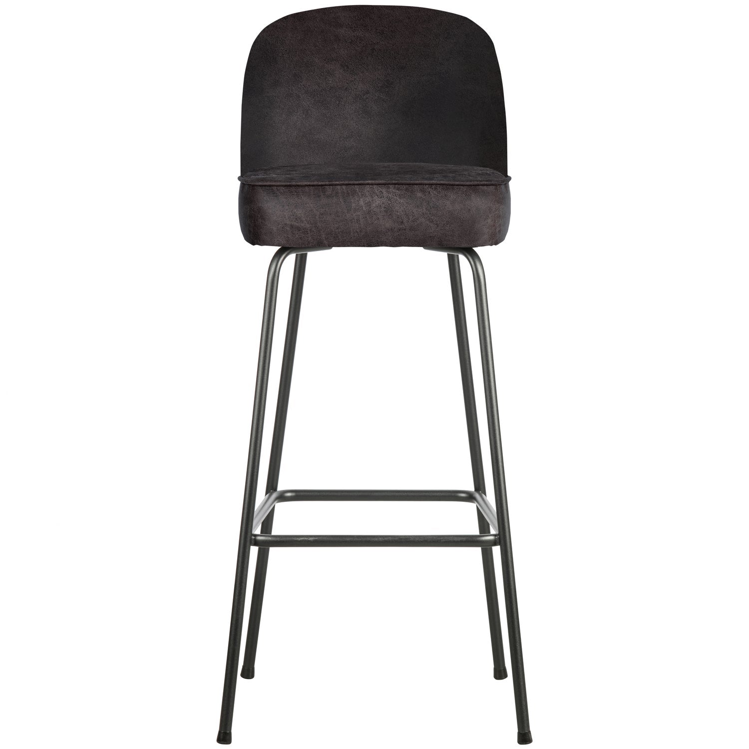 VOGUE BARHOCKER 80CM LEDER SCHWARZ