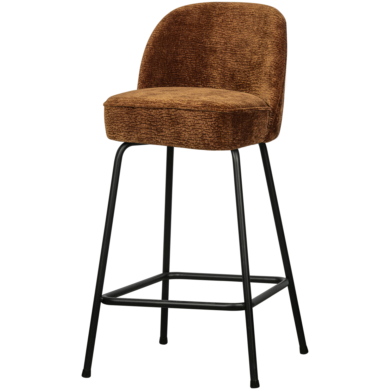 VOGUE BARHOCKER 65CM STRUCTURE 3D CHENILLE MITTELBRAUN