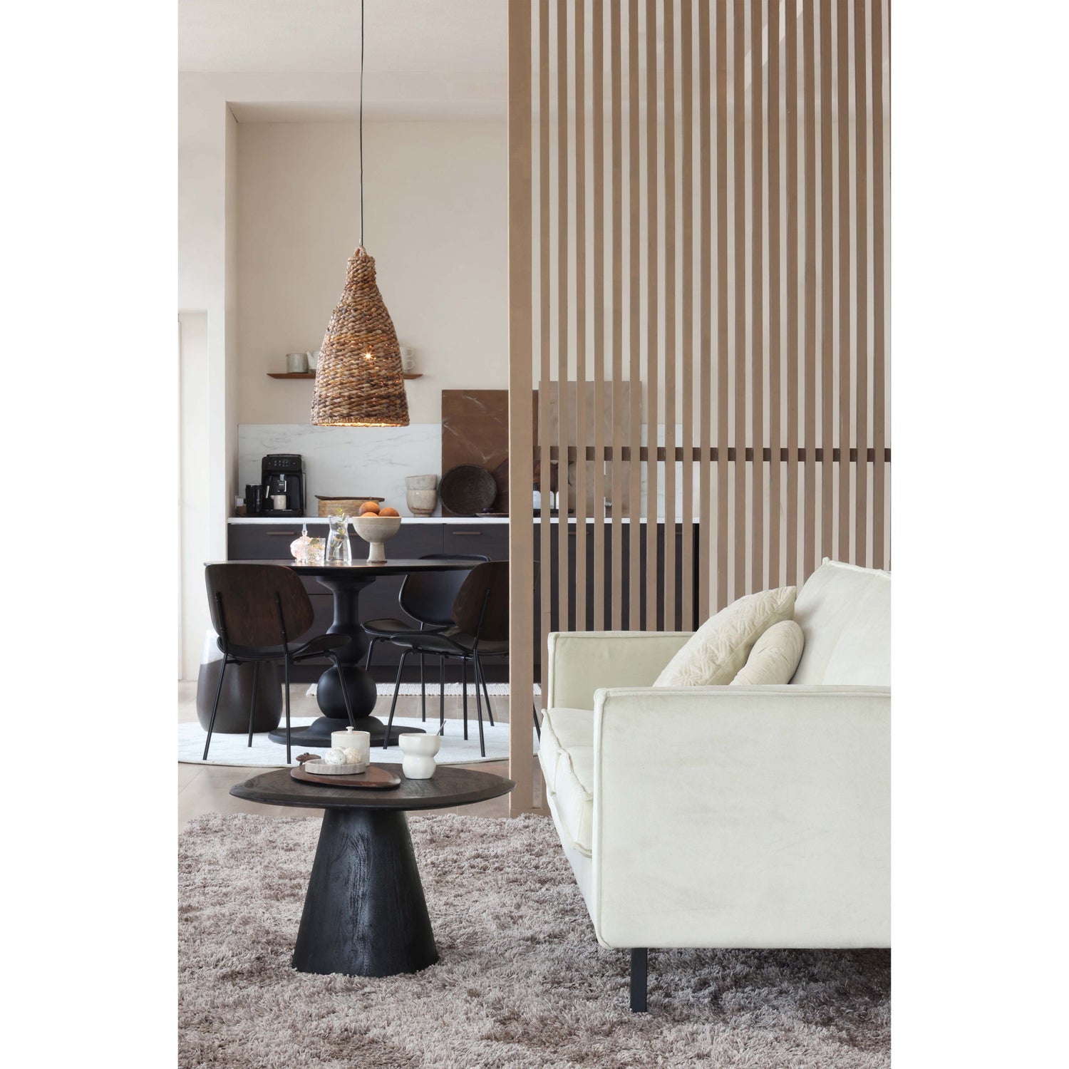 POSTURE COUCHTISCH MANGO HOLZ SCHWARZ O70CM