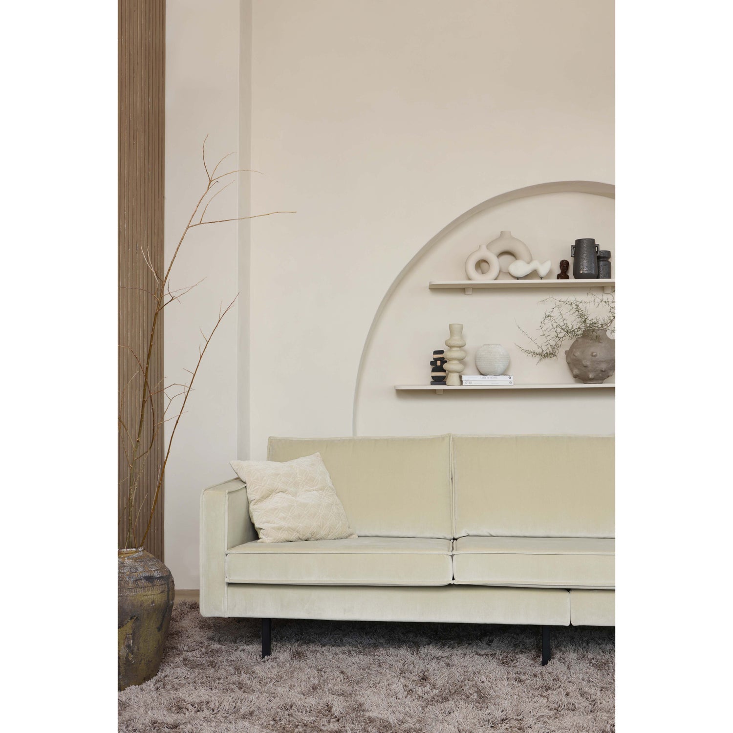 RODEO SOFA 3 SEATER VELVET PISTAZIE