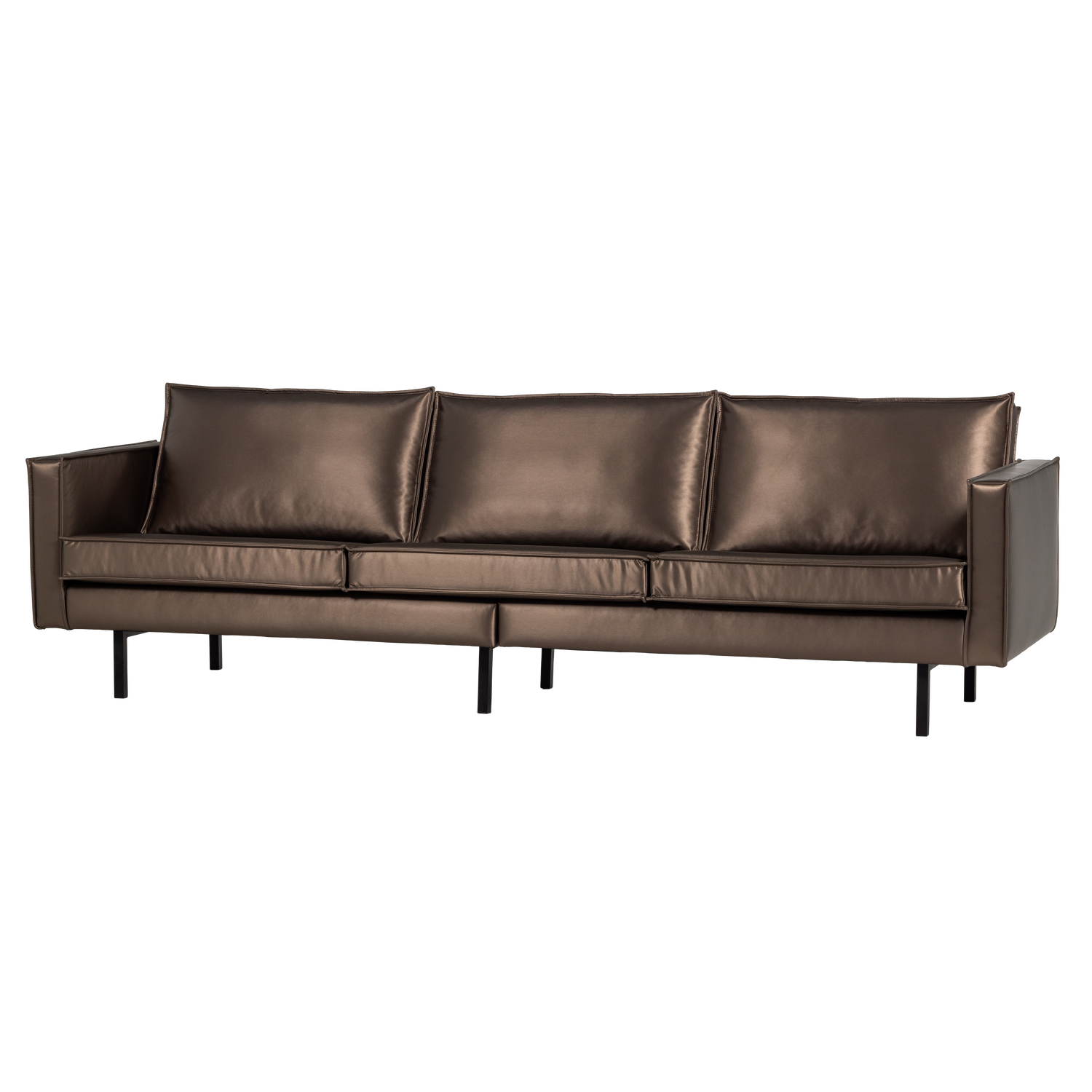 RODEO SOFA 3-SITZER METALLIC COPPER BRAUN