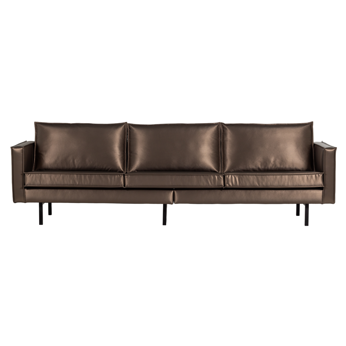 RODEO SOFA 3-SITZER METALLIC COPPER BRAUN