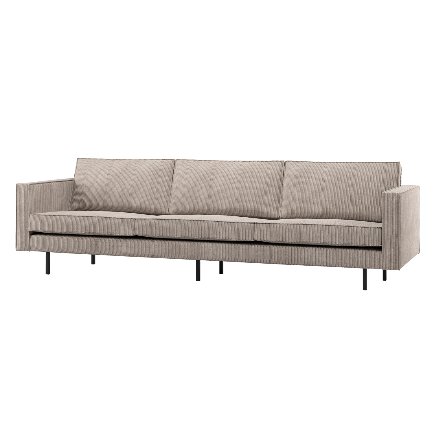 RODEO SOFA 3-SITZER GERIPPTER DUNKLER SAND