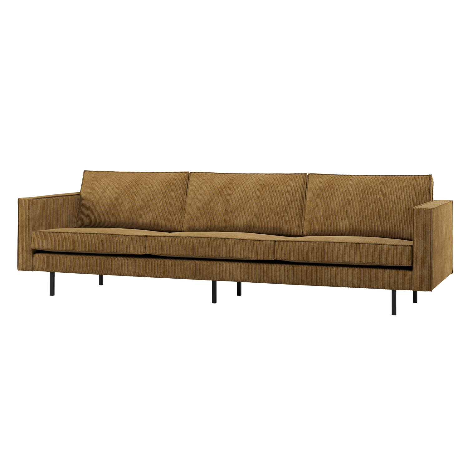 RODEO SOFA 3-SITZER GERIPPTER HONIGGELB