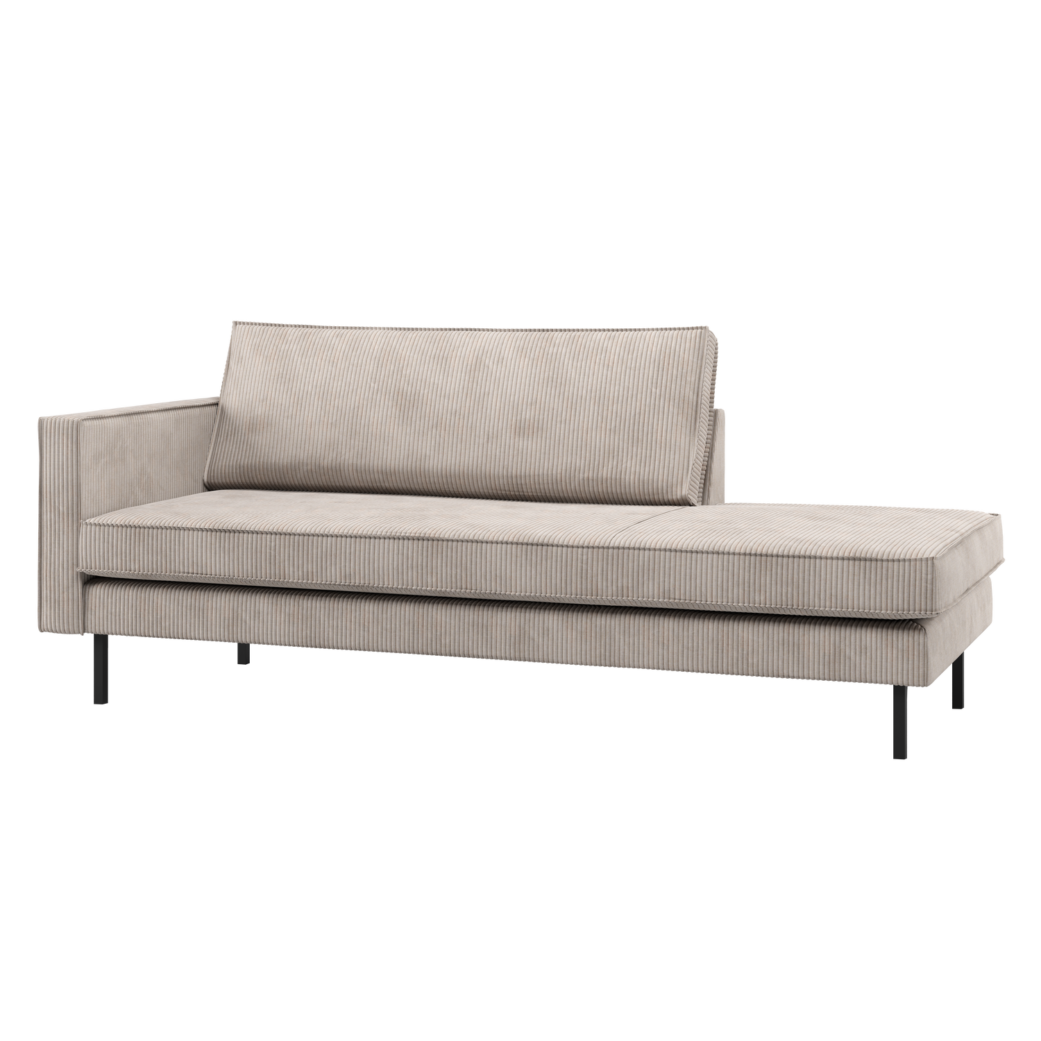RODEO DAYBED LINKS GERIPPTER STOFF ECRU