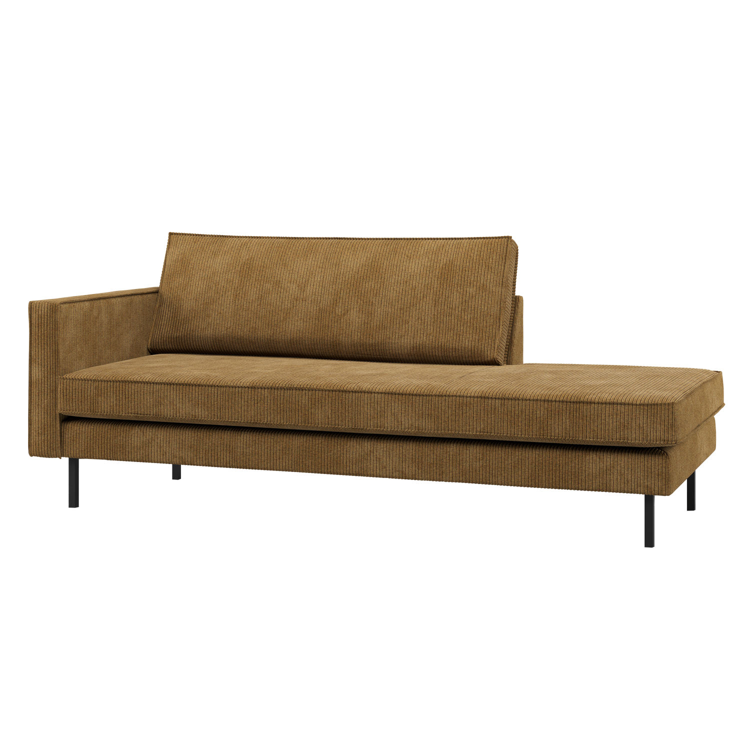 RODEO DAYBED LINKS GERIPPTER STOFF HONINGELB