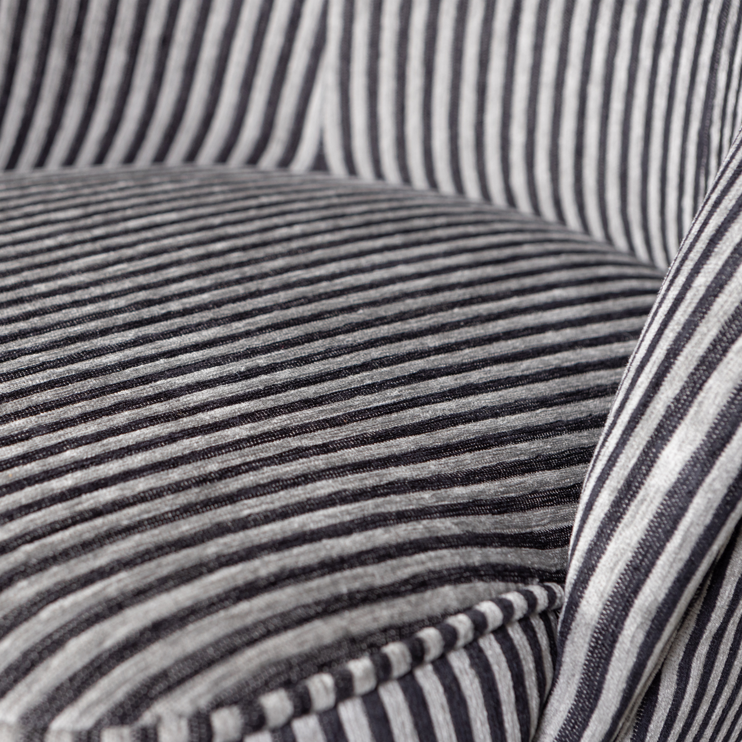VOGUE SESSEL STREIFEN SCHWARZ/GRAU