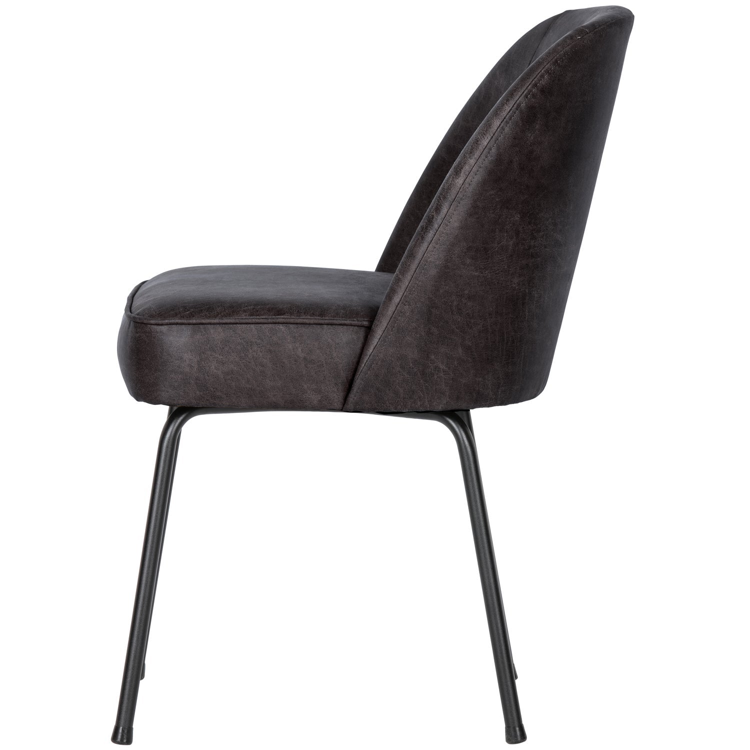 VOGUE ESSZIMMERSTUHL LEDER SCHWARZ