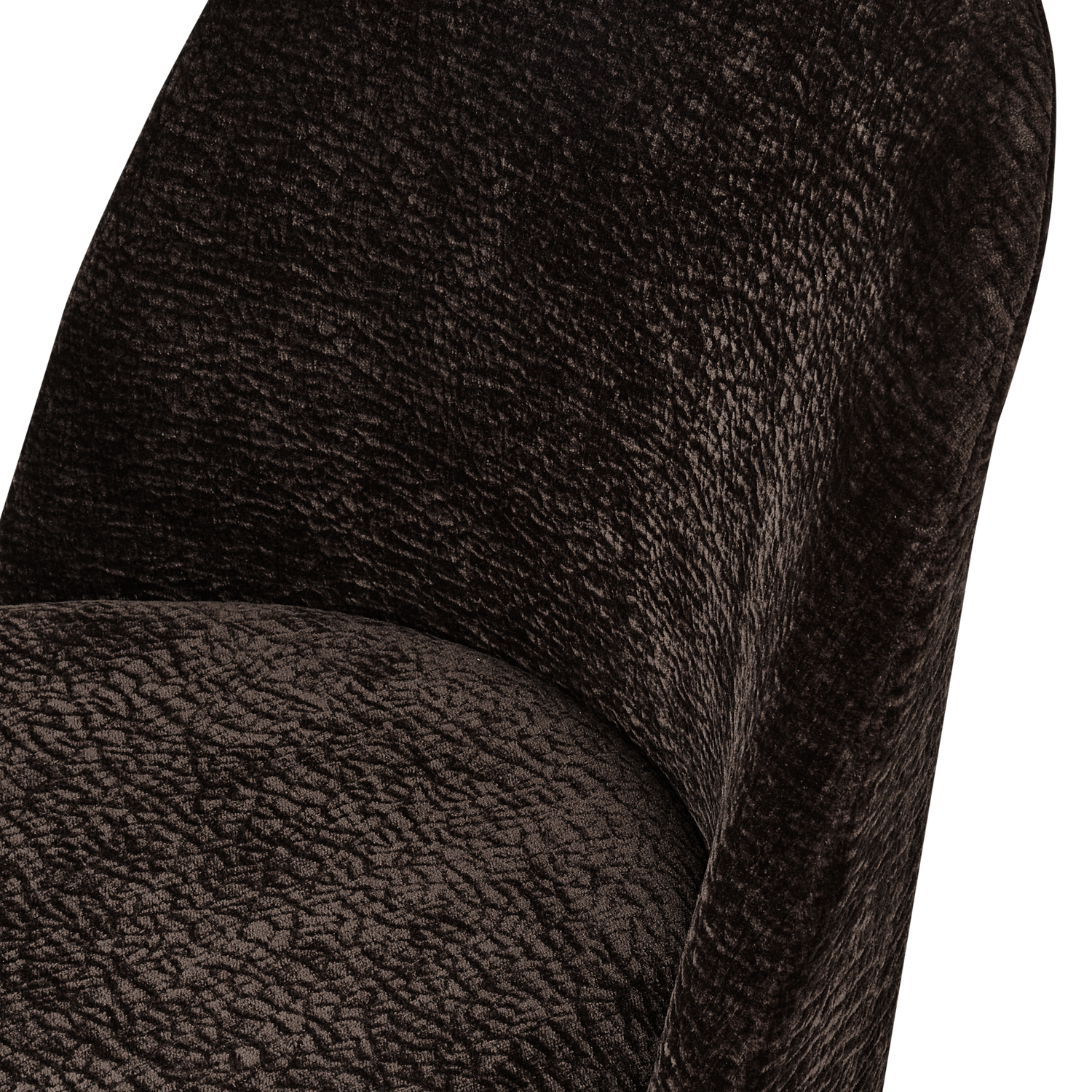 VOGUE ESSZIMMERSTUHL 3D CHENILLE DUNKELBRAUN CHROME LEG
