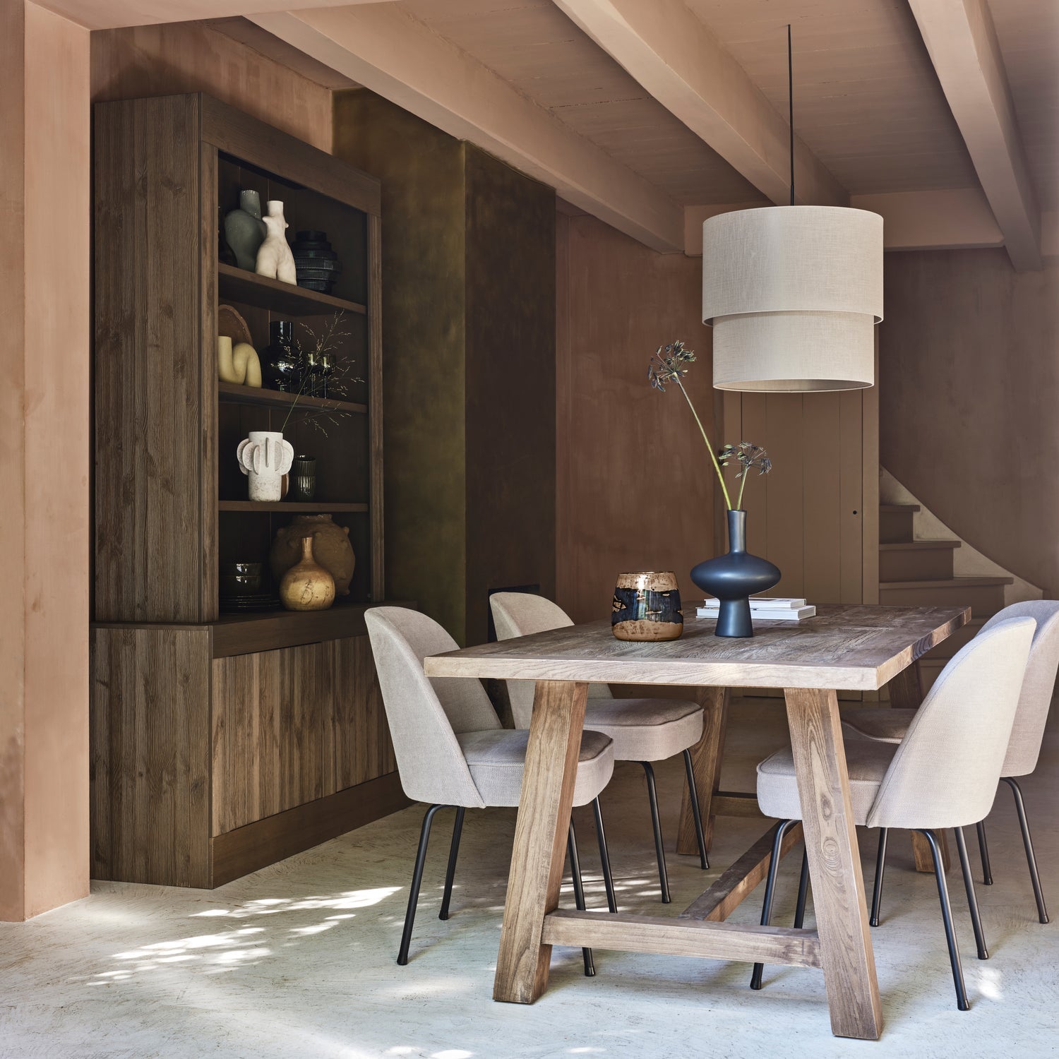 VOGUE ESSZIMMERSTUHL GEWEBTES STOFF SAND