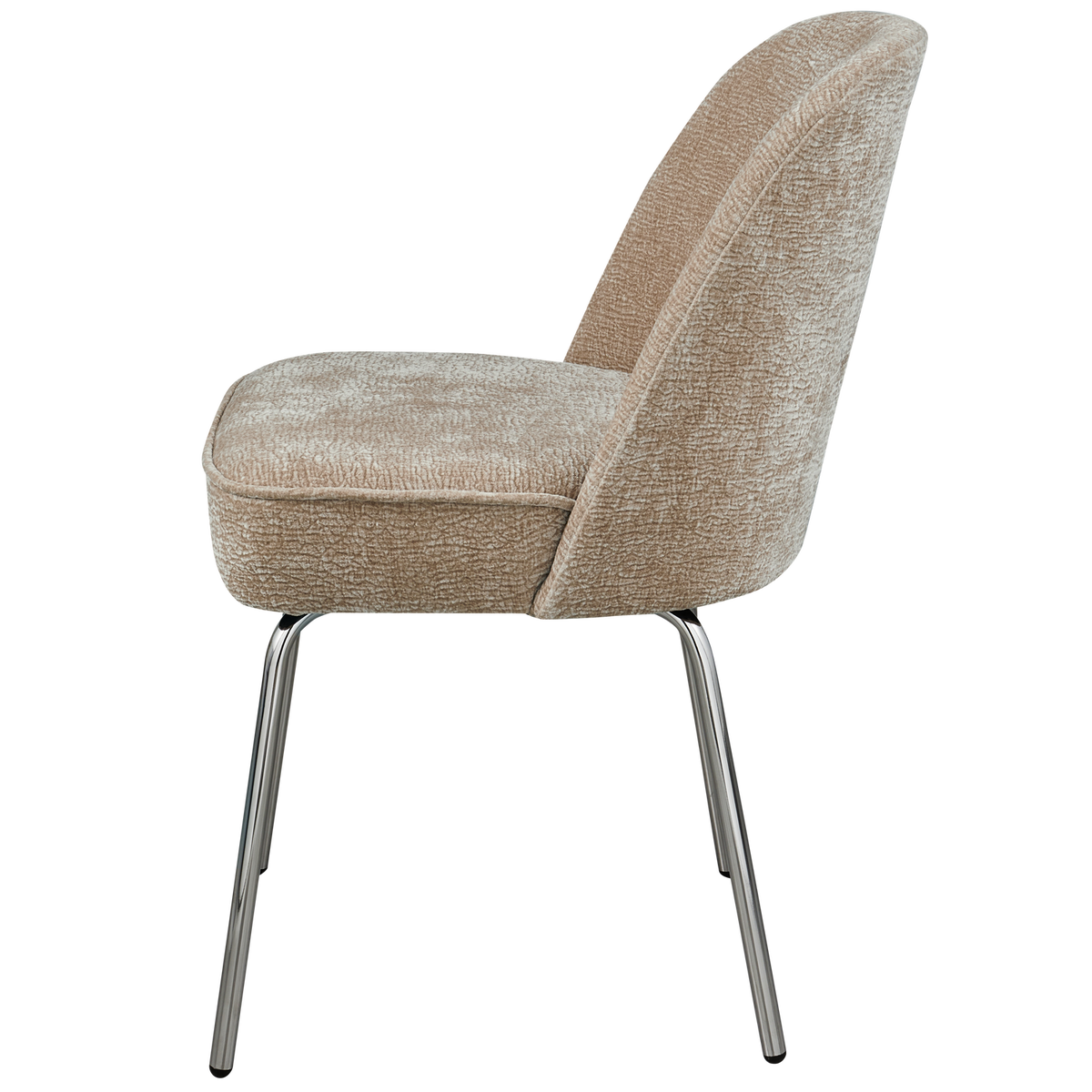 VOGUE ESSZIMMERSTUHL 3D CHENILLE SAND CHROM LEG