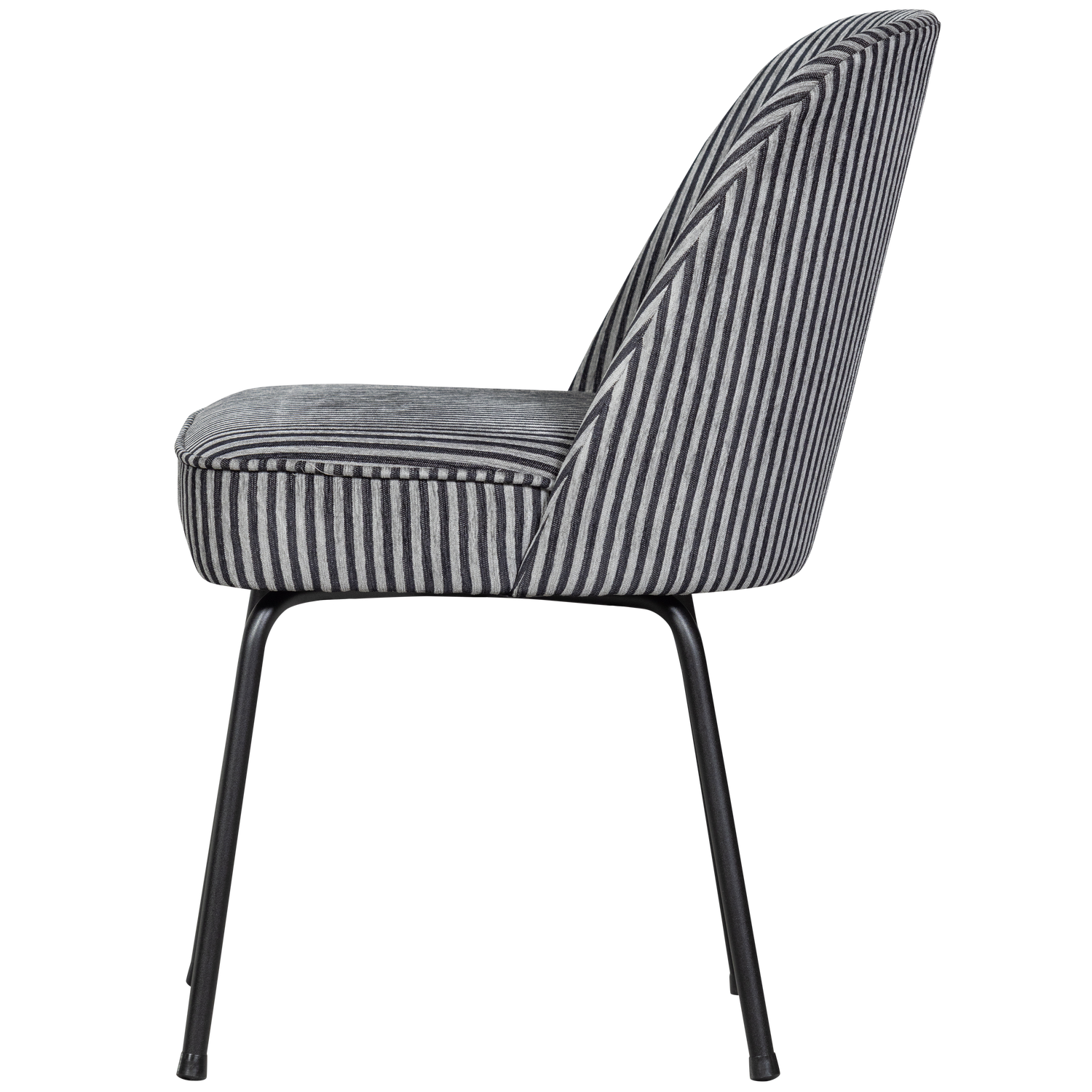 VOGUE ESSZIMMERSTUHL STREIFEN SCHWARZ/GRAU