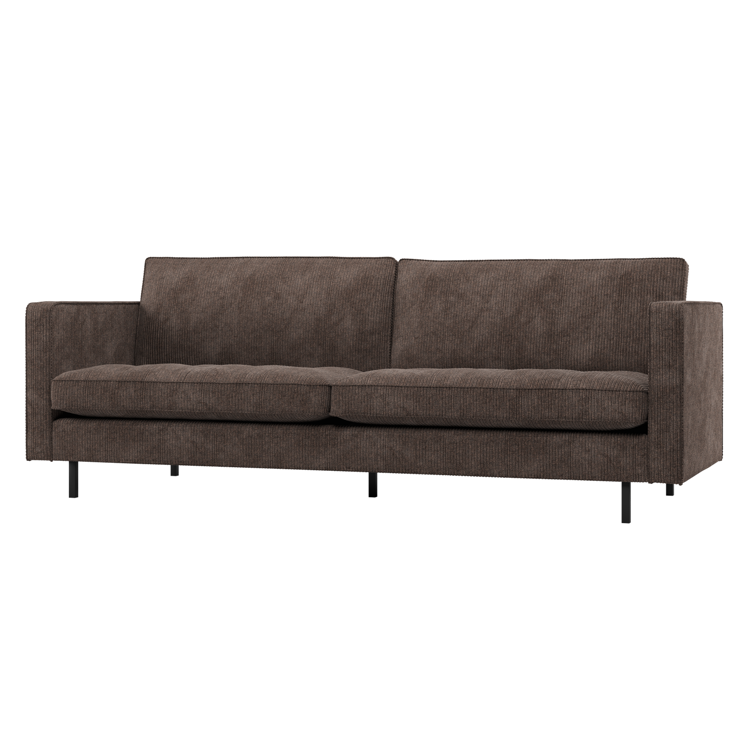 RODEO CLASSIC 2,5-SITZER SOFA GERIPPTER STOFF BRAUN