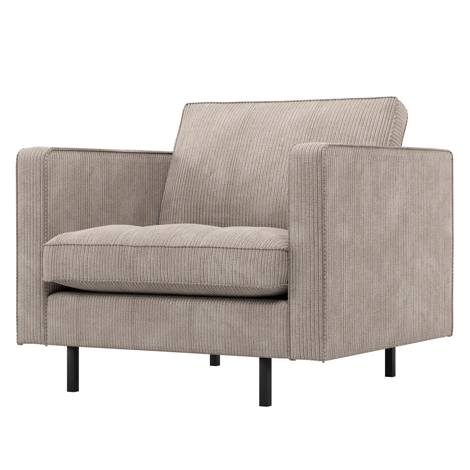 RODEO CLASSIC SESSEL GERIPPTER STOFF DUNKLER SAND