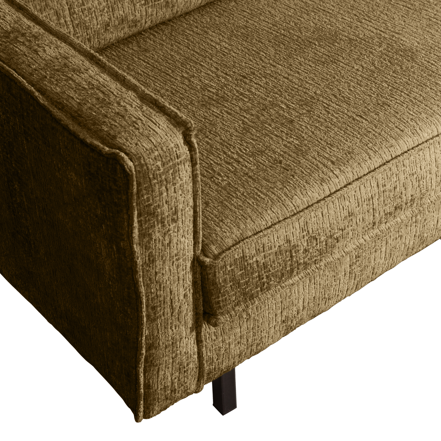 RODEO ECKBANK RECHTS STRUCTURE VELVET BRASS