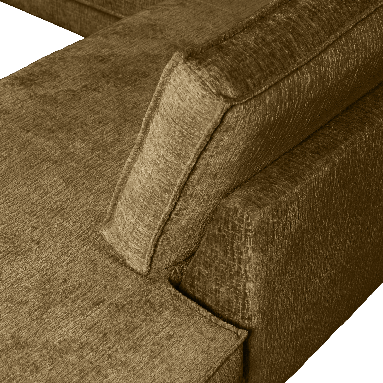 RODEO ECKBANK RECHTS STRUCTURE VELVET BRASS