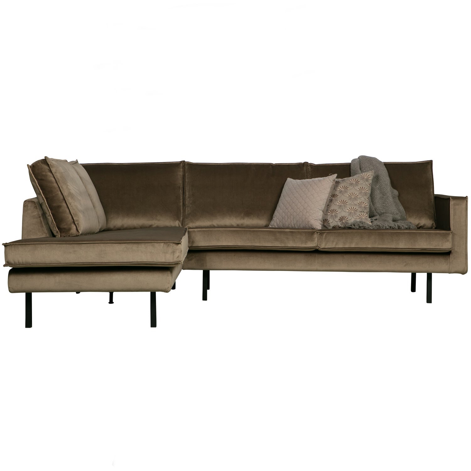 RODEO ECKBANK LINKEN VELVET TAUPE