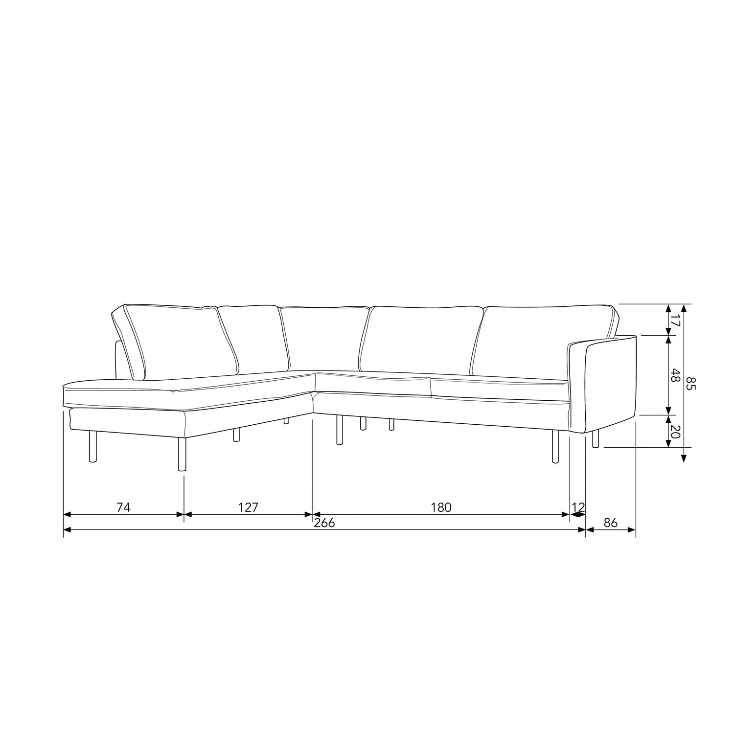 RODEO ECKBANK LINKEN VELVET PISTAZIE