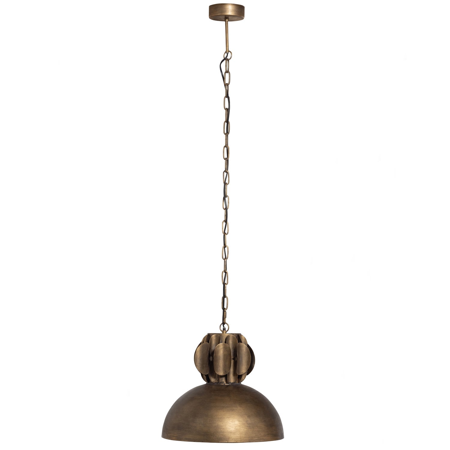 POLISHED HANGENDE LAMPE METALL ANTIQUE BRASS